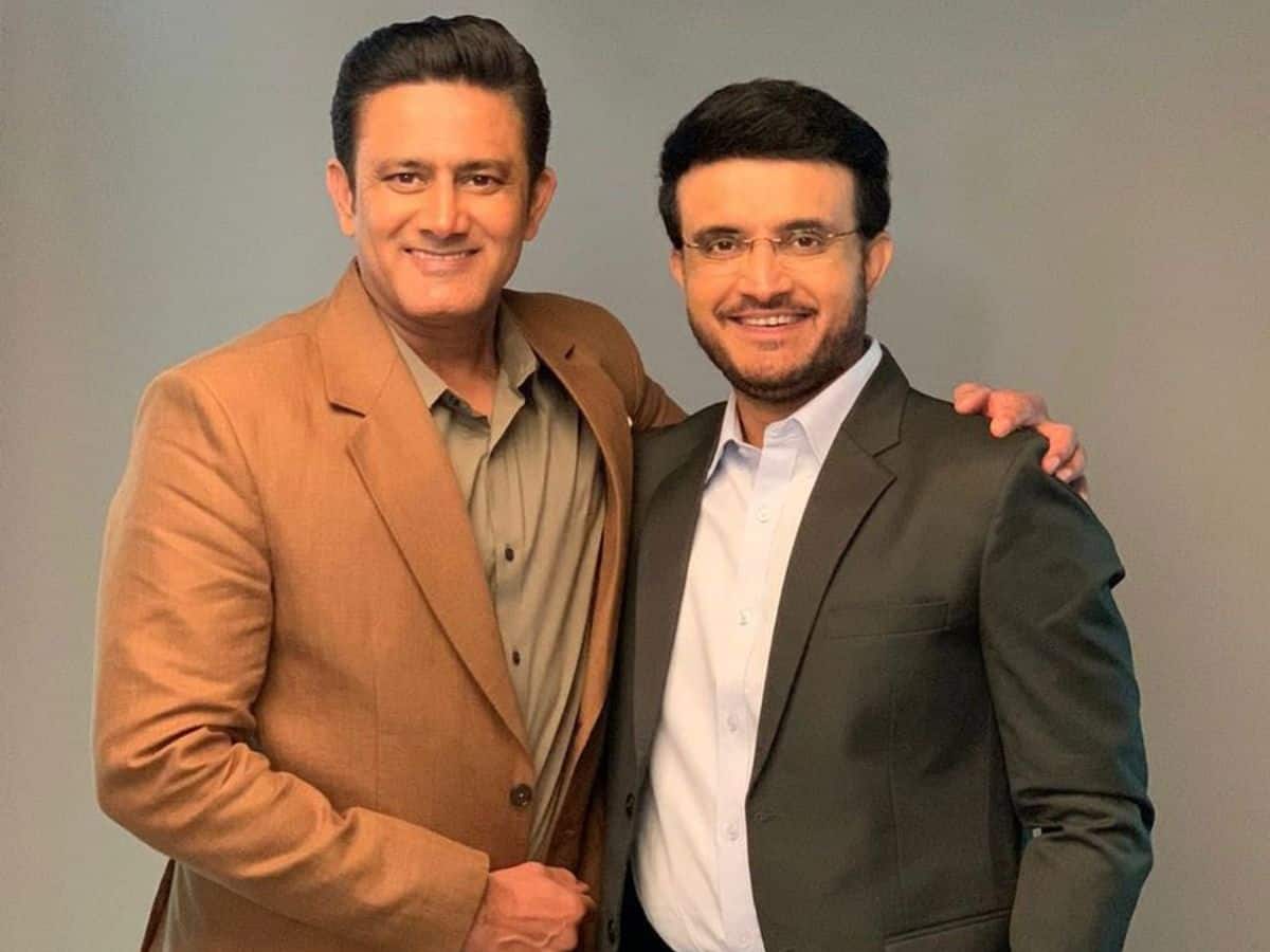 Anil Kumble Reunites With Sourav Ganguly During Shooting, Post Goes Viral